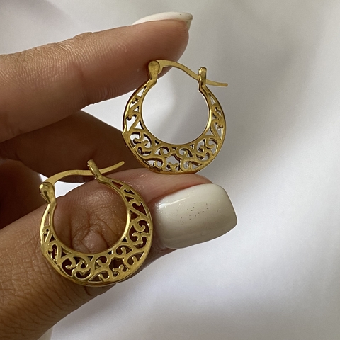 Argollas Acero Dorado 20mm par (cod 19484)