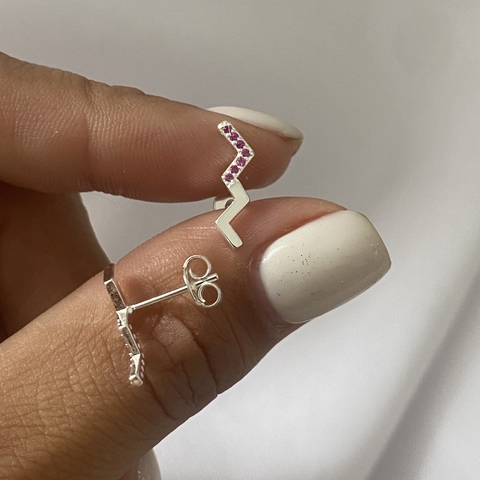 Aros Acero Blanco par (cod 19702)