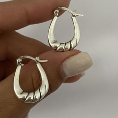 Argollas Plata 16mm par (cod 17029)