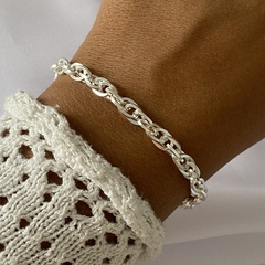 Pulsera Acero Blanco 20cm (cod 18953)
