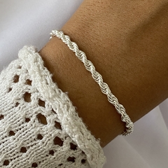 Pulsera acero blanco 19cm (cod 19034)