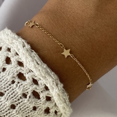 Pulsera oro 18k 18,5cm (cod 19082)