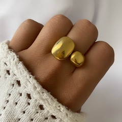 Anillo acero dorado (cod 19140)