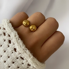 Anillo acero dorado (cod 19127)