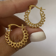 Argollas acero dorado 20mm par (cod 19136)