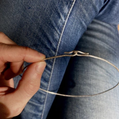 CHOKER MOEBIUS ULTRA DELGADO - PLATA - tienda online