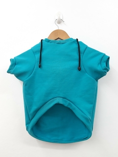 Moletom apeluciado azul turquesa - comprar online