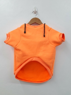 Moletom apeluciado laranja neon - comprar online