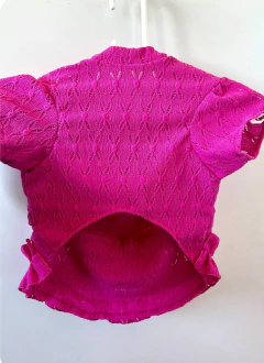 Vestido rendado rosa pink - comprar online