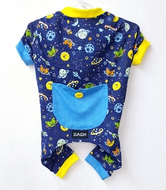 Pijama longo meia malha planetas - comprar online