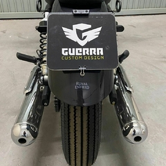 Kit Suporte de Placa Inclinado + Seta 3 em 1 - Royal Enfield - Guerra Custom Design