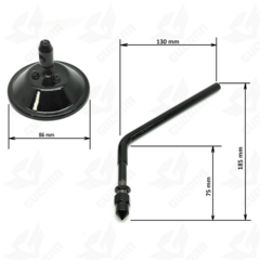 Retrovisor Redondo Retrô / Vintage (par) - Harley Davidson - loja online