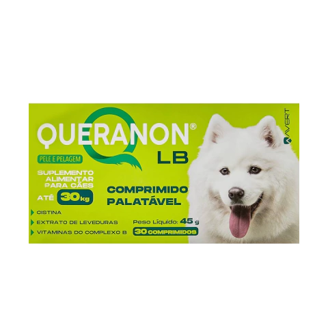 Queranon Lb Pele E Pelagem Cães Até 30kg C/30 Cápsulas Avert
