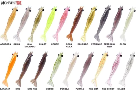 Isca Soft Camarão X-Movie 9cm Monster 3X 3 UN