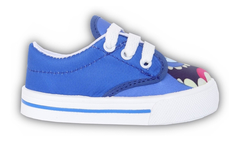 Zapatilla Inglesita De Tela Estampada Rgz Con Cordones