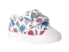 Zapatilla Microfibra Estampada Con Abrojo Rigazio