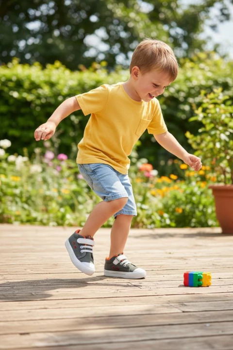 Zapatillas de Lona con Abrojo Y Elástico RIGAZIO®