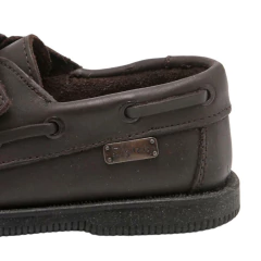 Zapato Náutico Cuero Colegial Rigazio Con Abrojo - RIGAZIO