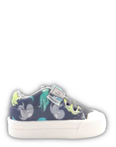 Zapatilla Tela Estampada Con Abrojo Y Elástico Rigazio