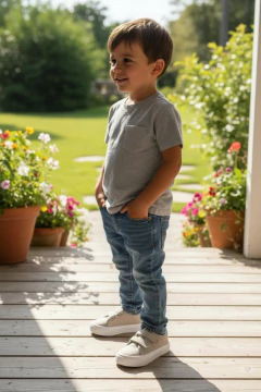 Zapatillas Lona Lisa Con Abrojo Rigazio®