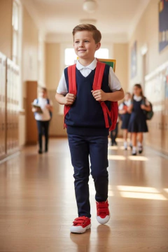 Zapatillas Colegiales Lona Rigazio Con Abrojo - RIGAZIO