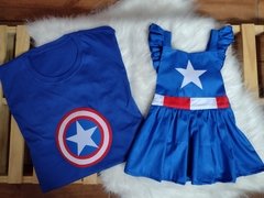 Kit Pai e Filha Capitão América