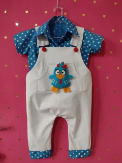 Jardineira Galinha Pintadinha