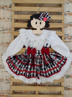 Blusa + Salopete Xadrez Junino
