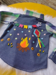Camisa Junina Xadrez