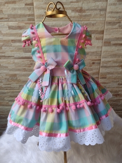 Vestido Junino Xadrez Candy