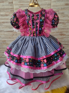 Vestido Junino Black Floral