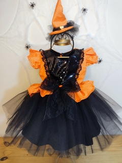 Vestido Bruxinha Laranja