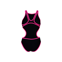 ENTERIZA NATACIÓN ARENA ONE BIGLOGO MUJER MAXLIFE ECO BLACK FLUO PINK (591)