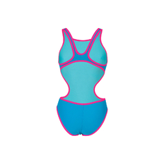 Imagen de ENTERIZA NATACIÓN ARENA ONE BIGLOGO MUJER MAXLIFE ECO TURQUOISE FLUO PINK (890)