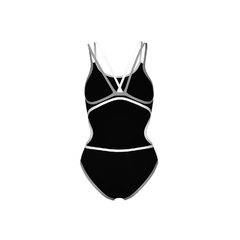 ENTERIZA ARENA ONE DOUBLE CROSS MUJER MAXLIFE ECO BLACK WHITE SILVER (505) - comprar online