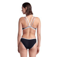 ENTERIZA ARENA ONE DOUBLE CROSS MUJER MAXLIFE ECO BLACK WHITE SILVER (505) - comprar online