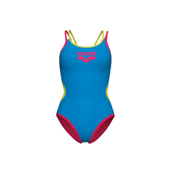 ENTERIZA ARENA ONE DOUBLE CROSS MUJER MAXLIFE ECO TURQUOISE FLUO PINK SOFT GREEN (809) en internet