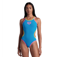 ENTERIZA ARENA ONE DOUBLE CROSS MUJER MAXLIFE ECO TURQUOISE FLUO PINK SOFT GREEN (809)