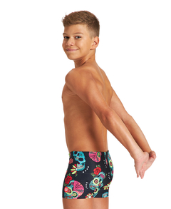 BOXER NATACIÓN ARENA JUNIOR CRAZY SKULLS CARNIVAL MAXLIFE BLACK MULTI (500) en internet