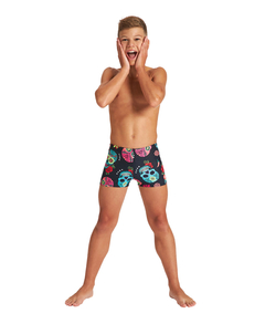 BOXER NATACIÓN ARENA JUNIOR CRAZY SKULLS CARNIVAL MAXLIFE BLACK MULTI (500)