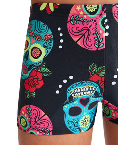 BOXER NATACIÓN ARENA JUNIOR CRAZY SKULLS CARNIVAL MAXLIFE BLACK MULTI (500)