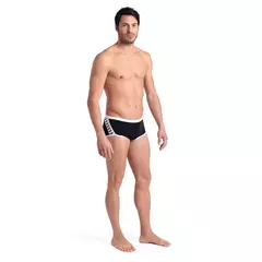 MALLA SUNGA NATACIÓN ARENA HOMBRE ICONS LOW WAIST MAXLIFE ECO BLACK WHITE (510) - SOLO NATACIÓN
