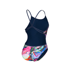 MALLA ENTERIZA NATACIÓN ARENA FULLCOLOURS MUJER MAXLIFE ECO NAVY MULTI (750) - SOLO NATACIÓN