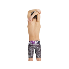 MALLA CALZA NATACIÓN ARENA JUNIOR CRAZY SIGNAL MAXLIFE ECO BLACK BLACK MULTI (550) en internet