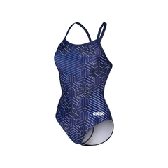 MALLA ENTERIZA NATACIÓN ARENA KIKKO PRO MUJER MAXLIFE ECO NAVY NAVY MULTI (770) - SOLO NATACIÓN