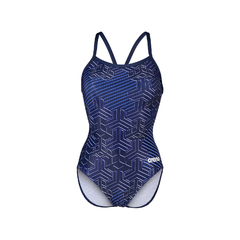 MALLA ENTERIZA NATACIÓN ARENA KIKKO PRO MUJER MAXLIFE ECO NAVY NAVY MULTI (770)