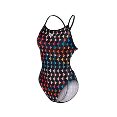 ENTERIZA NATACIÓN ARENA CARNIVAL BOOSTER MAXLIFE ECO MUJER BLACK MULTI (950) en internet