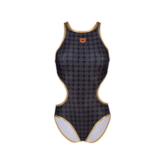 Imagen de MALLA ENTERIZA NATACIÓN ARENA TECH ONE 50TH MUJER MAXLIFE ECO BLACK MULTI GOLD (503)