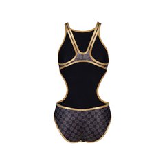 MALLA ENTERIZA NATACIÓN ARENA TECH ONE 50TH MUJER MAXLIFE ECO BLACK MULTI GOLD (503)