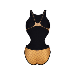 MALLA ENTERIZA NATACIÓN ARENA TECH ONE 50TH MUJER MAXLIFE ECO GOLD MULTI BLACK (305)